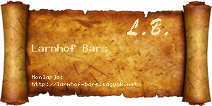 Larnhof Bars névjegykártya